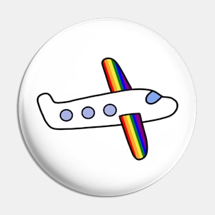 Gay Rainbow LGBTQ Airplane Travel Pin