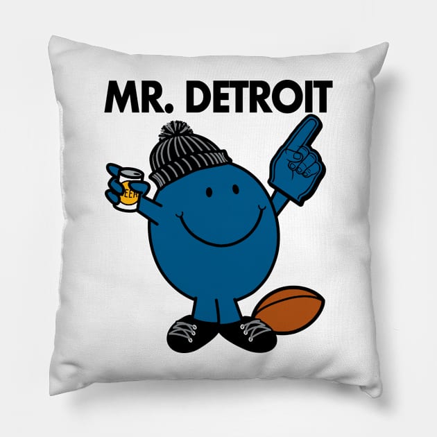 Mr. Detroit Pillow by unsportsmanlikeconductco