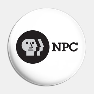 NPC Meme Funny PBS Parody Logo Pin