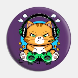 kitty gamer, game addicts Pin