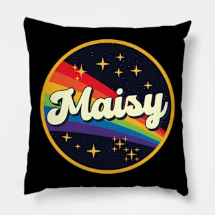 Maisy // Rainbow In Space Vintage Style Pillow