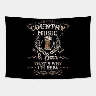 Vintage Country Music and Beer That's Why I'm Here Legends Tapestry