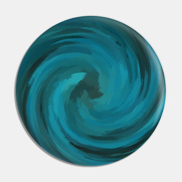 Blue and Green Painting Swirl Pin by Peaceful Space AS