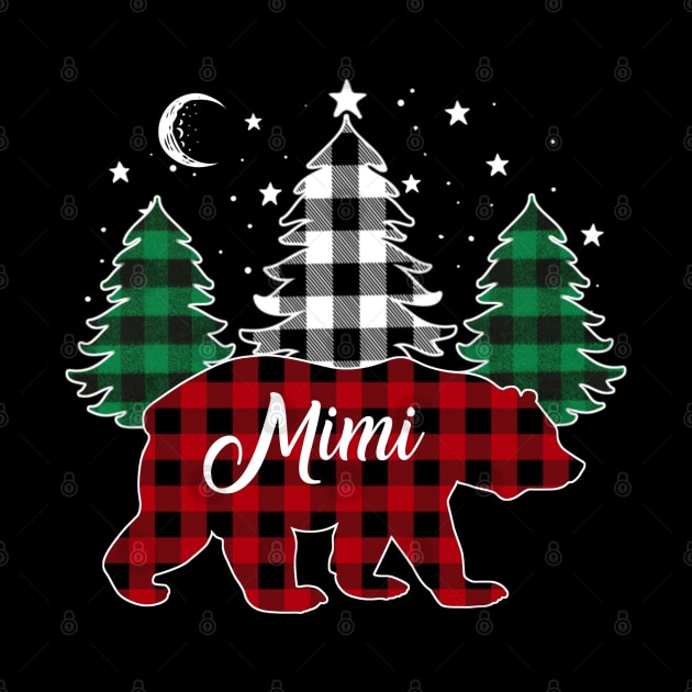 Mimi Bear Buffalo Red Plaid Matching Family Christmas by Marang