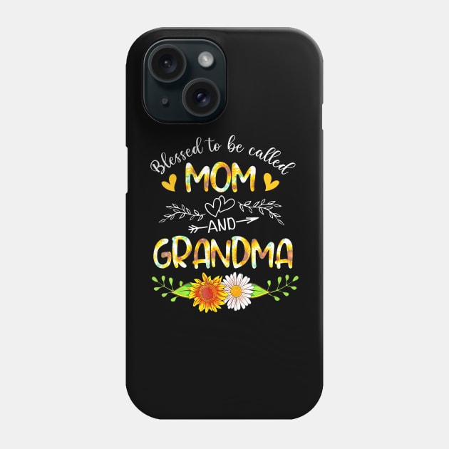 Blessed To Be Called Mom And Grandma Sunflower Phone Case by Joyful Jesters