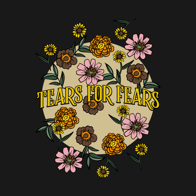 Tears For Fears Name Personalized Flower Retro Floral 80s 90s Name Style by Ancientdistant