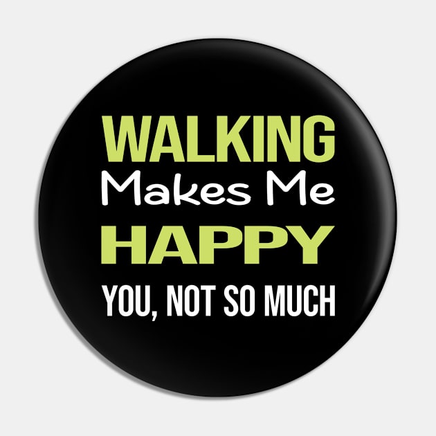 Funny Happy Walking Pin by symptomovertake