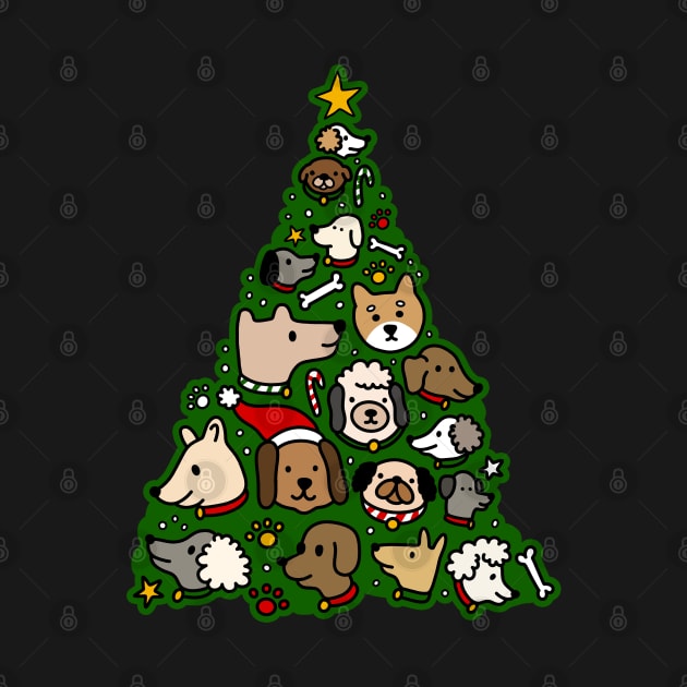 Christmas Tree Dog Lover Holiday by Trippycollage