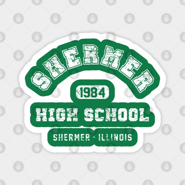 Shermer High School 1984 (aged look) Magnet by MoviTees.com