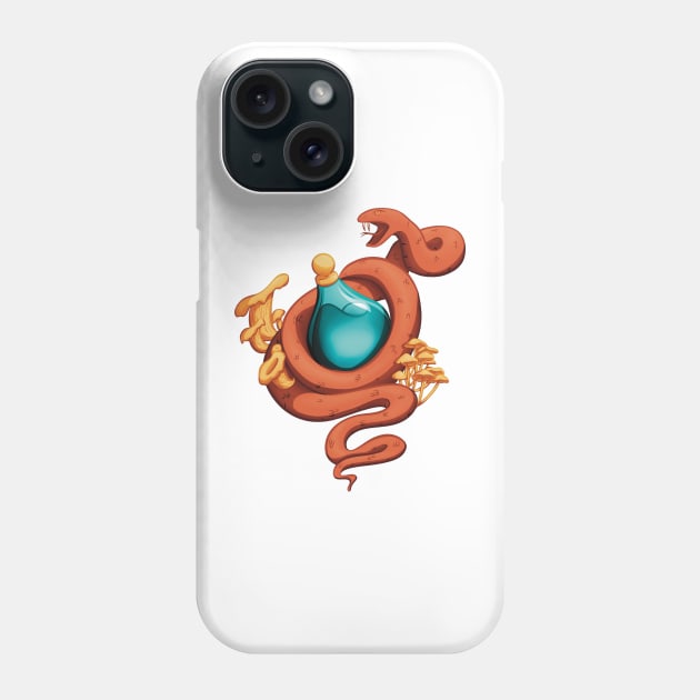Snake with Potion Phone Case by Gwenpai