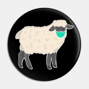 Anti Mask Sheep With Face Mask Pin