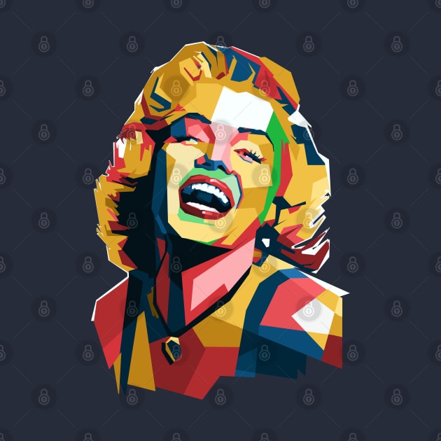 Marilyn Monroe WPAP Pop Art Ilustration by Shuriken