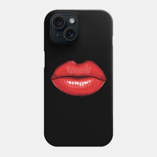 Sexy Woman Red Lips with Lip Gloss Phone Case