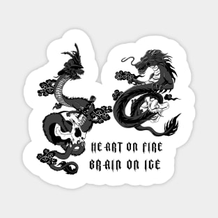 Fire and Ice dragon. Some say the world will end in fire, some say in ice. Magnet