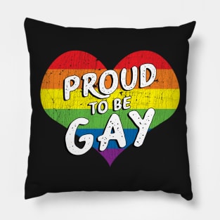 Proud To Be Gay Rainbow Heart Gift graphic Pillow