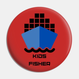 kids fishing Pin