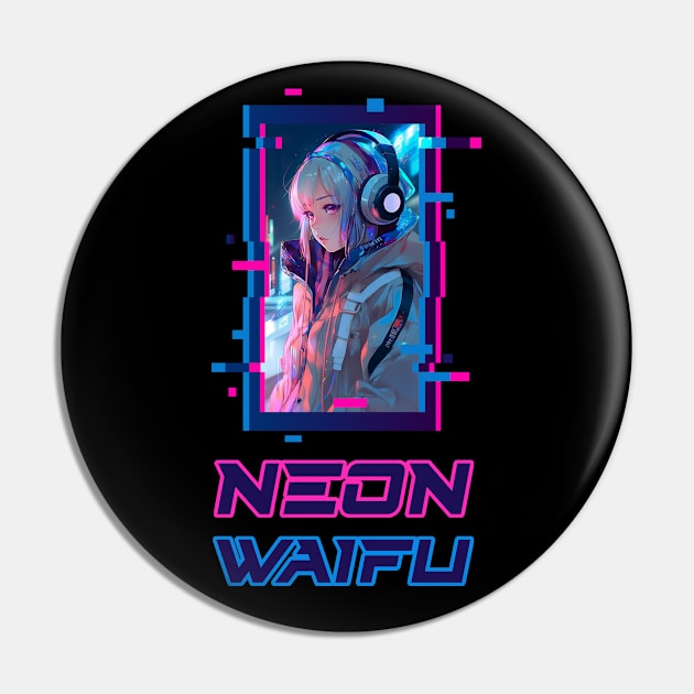 Cyber Futuristic Girl - Anime Shirt Pin by KAIGAME Art