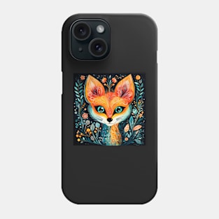 Striking folk art Fox Phone Case