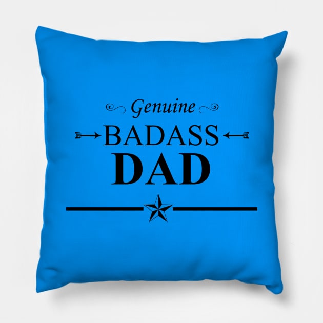 Badass Dad Pillow by Mindseye222