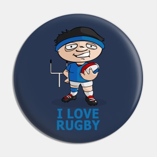 I love Rugby Pin