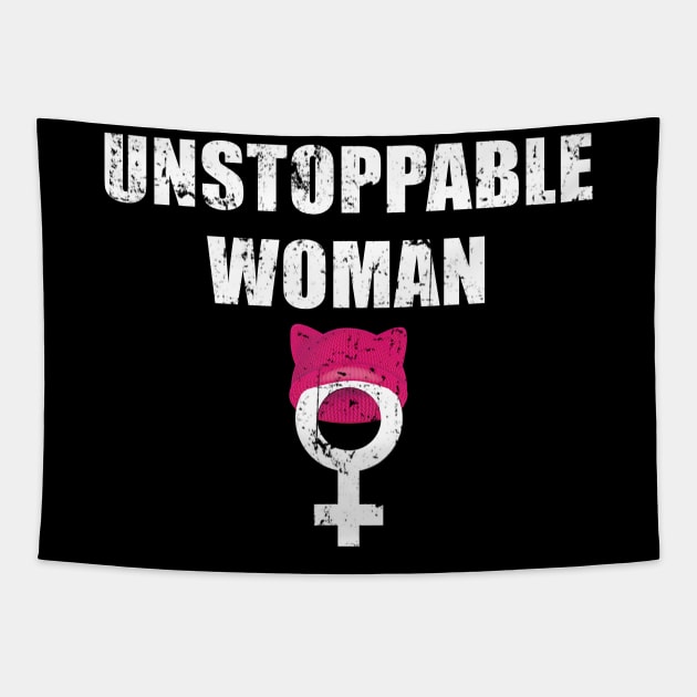 Unstoppable Woman Girl Power Empowerment Feminist Tapestry by dashawncannonuzf