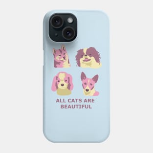 All Cats Are Beautiful -- Pink and Yellow Phone Case