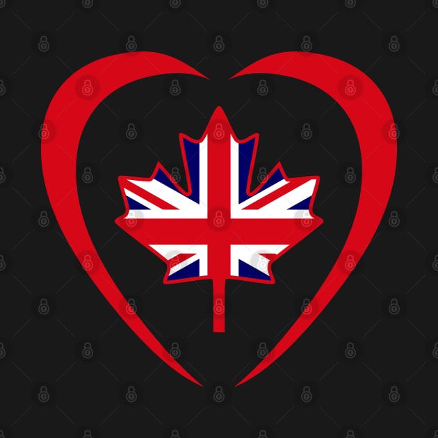 British Canadian Multinational Patriot Flag Series (Heart) by Village Values