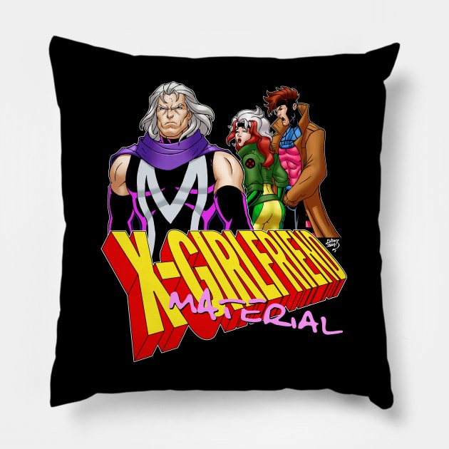 X Girlfriend Material Pillow by artoflucas