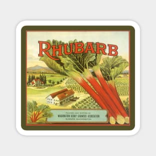 Vintage Rhubarb Crate Label Magnet