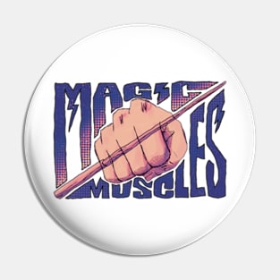 Mashle Magic and Muscles Mash Fist x Wand with Cool Streetwear Graffiti Black Line Pin