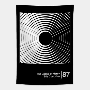 The Sisters Of Mercy - This Corrosion / Minimalist Style Graphic Artwork Design Tapestry