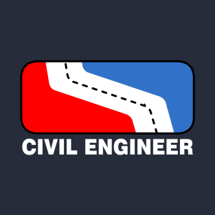 Civil Engineer League White Text T-Shirt