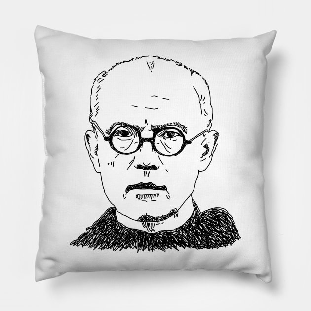 Saint Maximilian Kolbe Pillow by tabernacletshirts