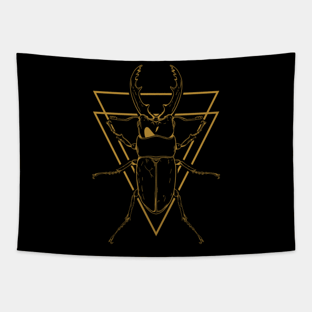 Golden beetle Tapestry by Irv