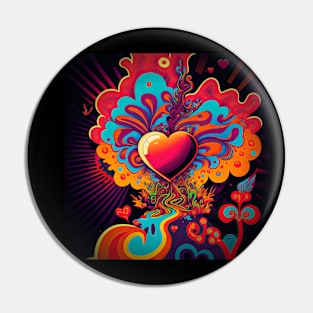 Psychedelic love v1 Pin