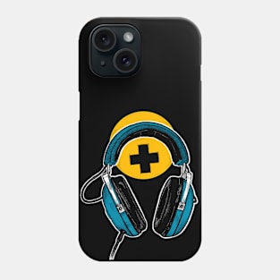 Headphones Blue Phone Case