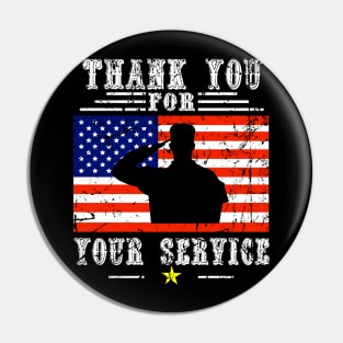 veterans day thank you for your service Pin