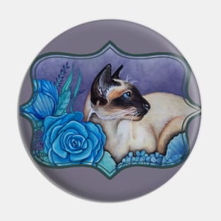 Chocolate Point Siamese Cat Pin