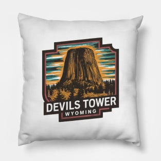 Devils Tower National Monument Wyoming Pillow