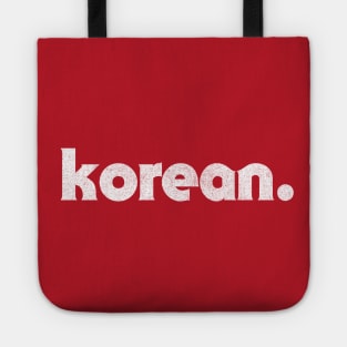 Korean / Asian Pride Faded Typography Design Tote