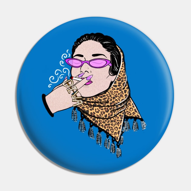 Smokin’ Diva Callas Pin by Illustrating Diva 