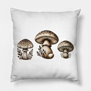 Cottagecore Mushrooms Pillow