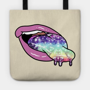 Slimy Space Tongue and Lips Tote