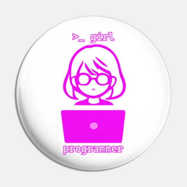 Girl Programmer Pin by IDesign23