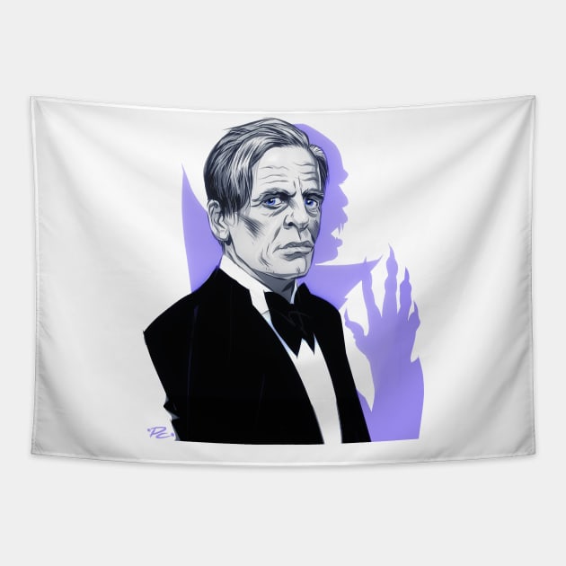 Klaus Kinski - An illustration by Paul Cemmick Tapestry by PLAYDIGITAL2020