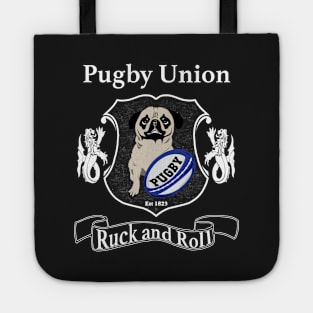 Pugby Union Funny Rugby Pug Design for Dog Lovers Tote