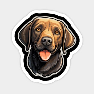 Cute Black Labrador Dog - Dogs Chocolate Labradors Magnet