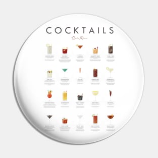 Cocktails Bar Menu Pin