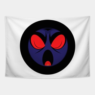 Scary halloween toon creature face Tapestry