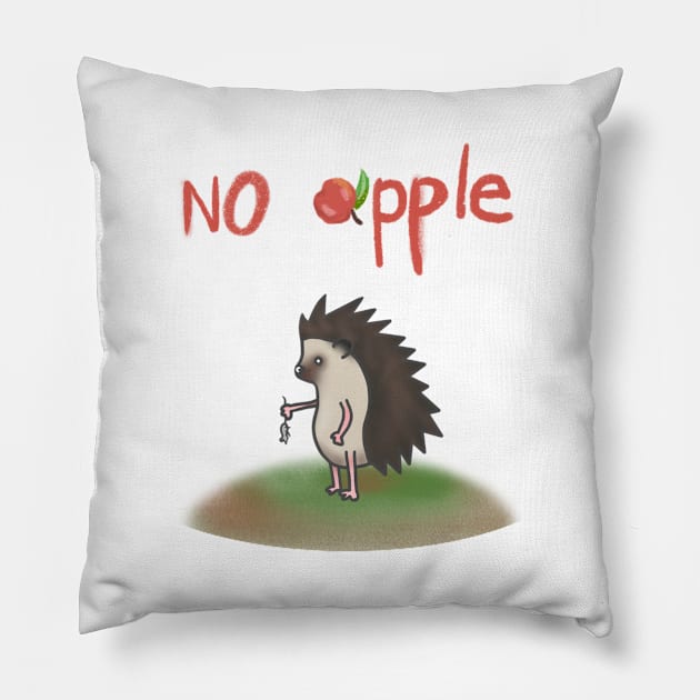 NO APPLE Pillow by LoveRyzhkova